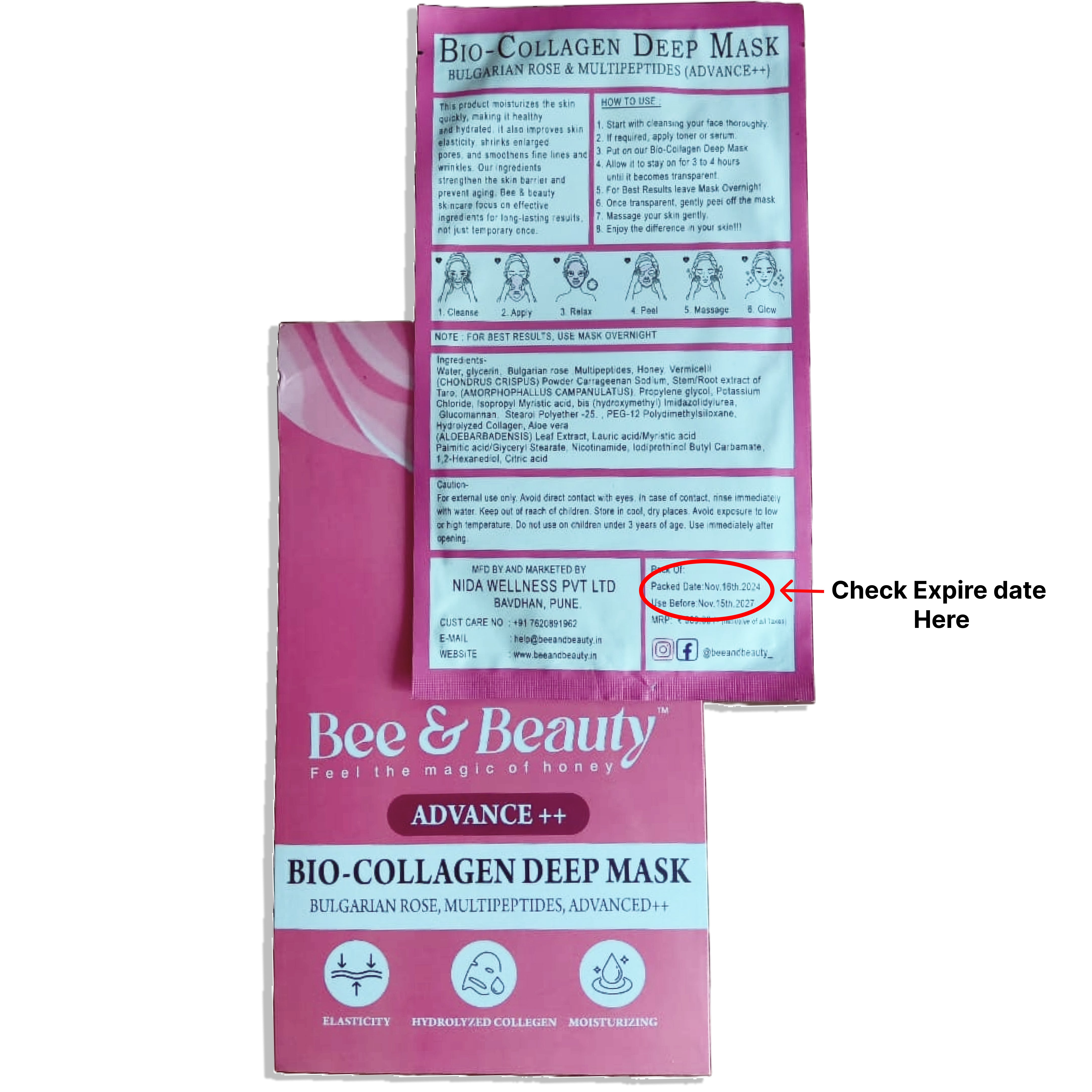 Bio-Collagen Pink Deep Mask