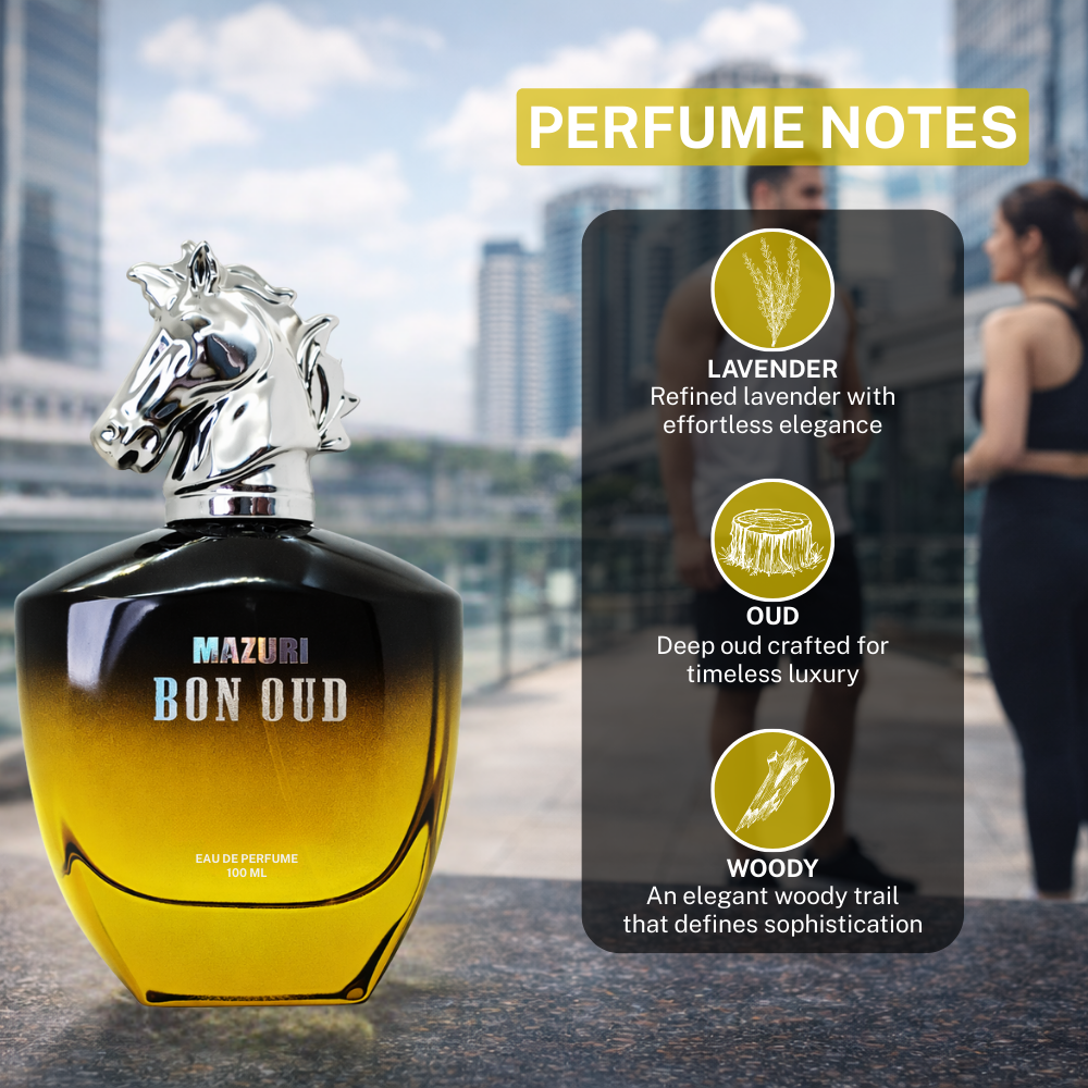 Mazuri Bon Oud Luxury Perfume - 100ml EDP for Men & Women