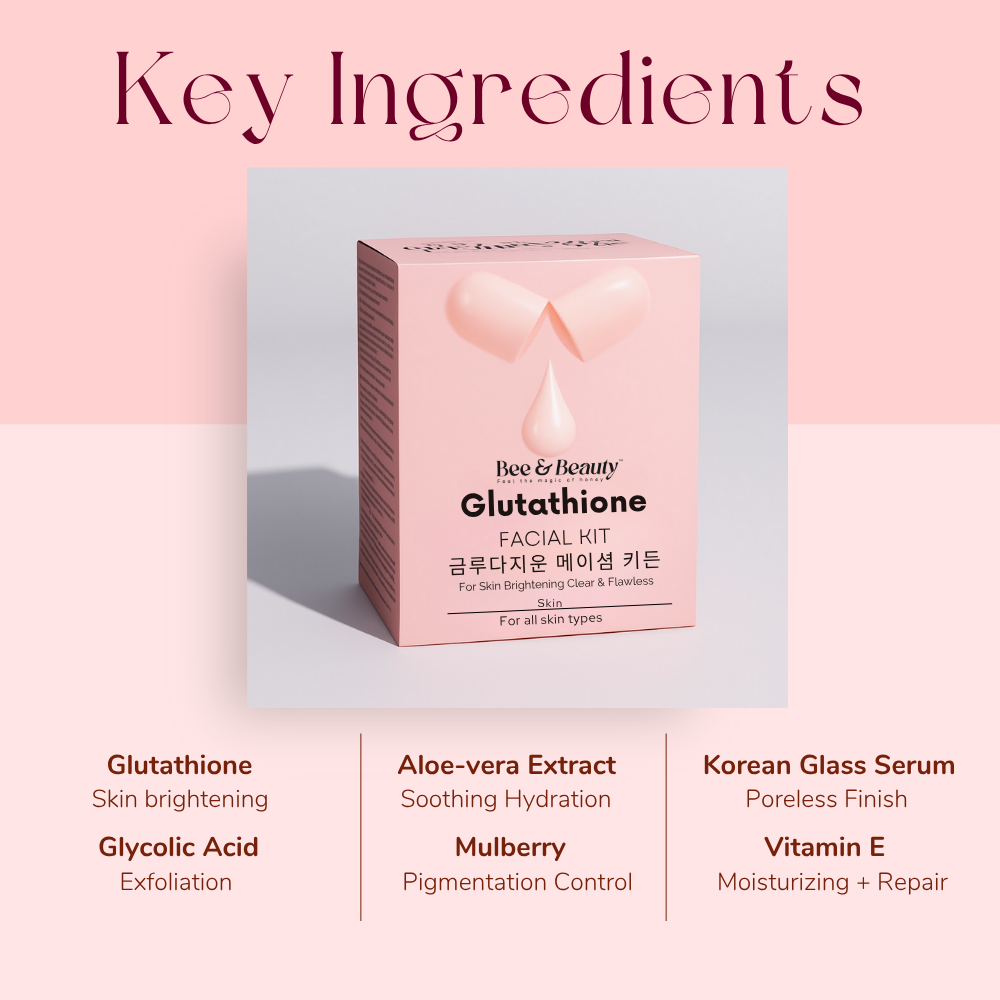 Bee & Beauty Glutathione Facial Kit – 7 Steps