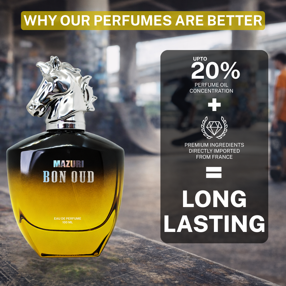 Mazuri Bon Oud Luxury Perfume - 100ml EDP for Men & Women
