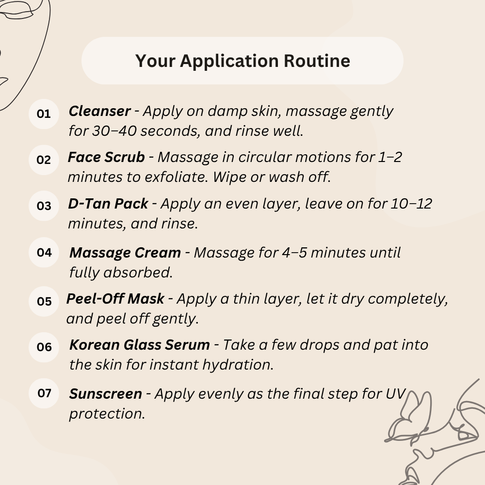 Bee & Beauty Glass Skin Facial Kit - 7 Steps