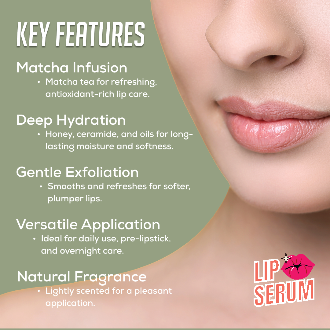 Matcha Tea + Honey Ceremide Lip Serum
