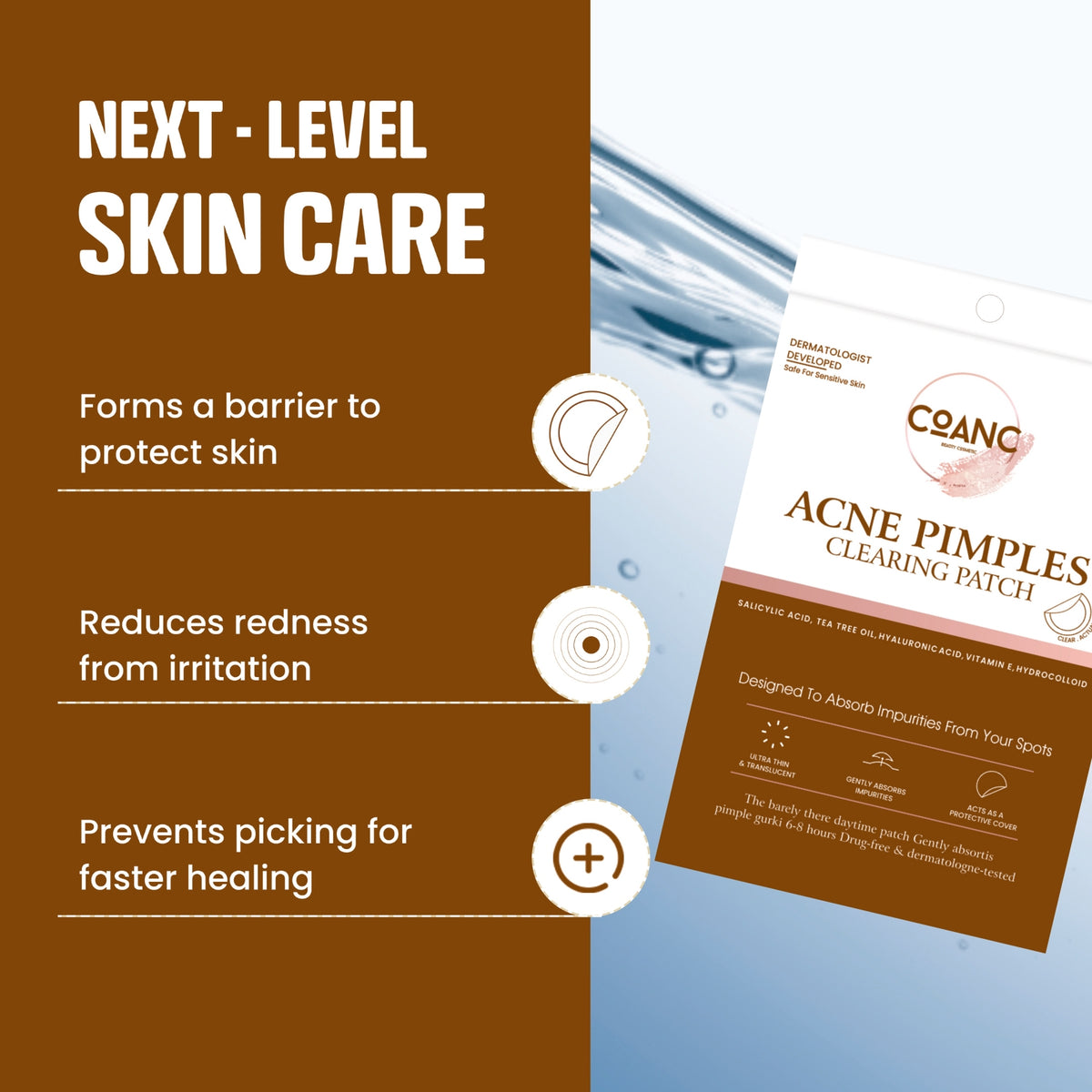 COANC Pimple Patches Extra Small Daytime Hydrocolloid