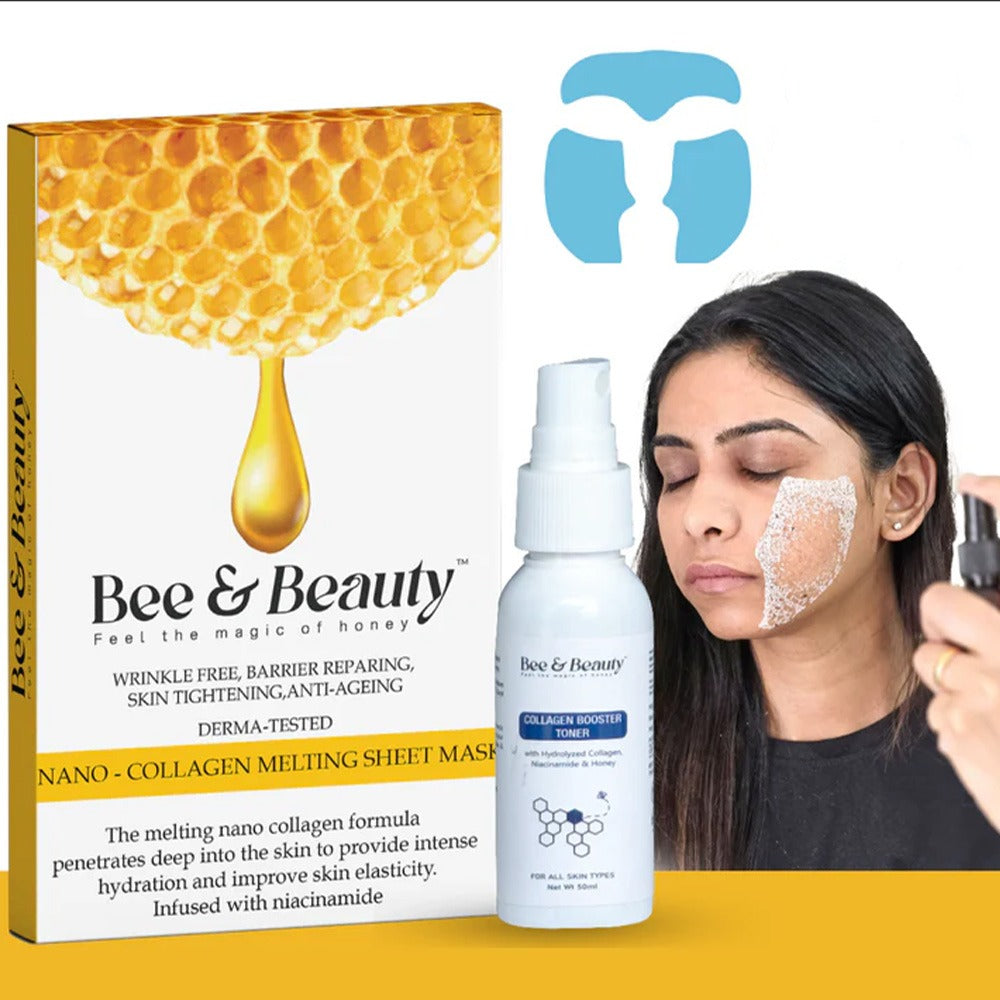 Nano - Collagen Melting  Sheet Mask |Collagen Booster Toner | Pack of 1